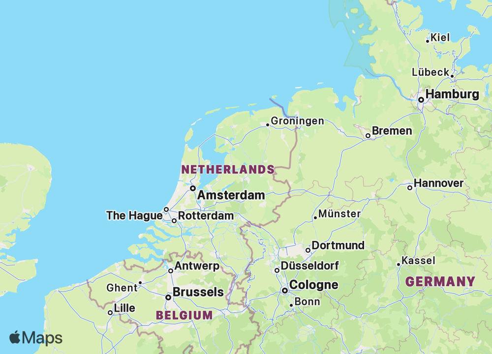 Map showing Zwolle, Netherlands